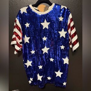 Main Strip USA Starry Sequin Tee/dress